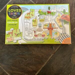 Color- in puzzle NEW “the Zoo” 100 Pieces. 2 listed.